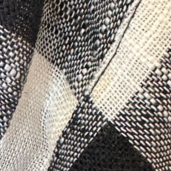 Vintage Buffalo Plaid Shirt Dress Size 8 Black and White Belted Union Made - Picture 3 of 10